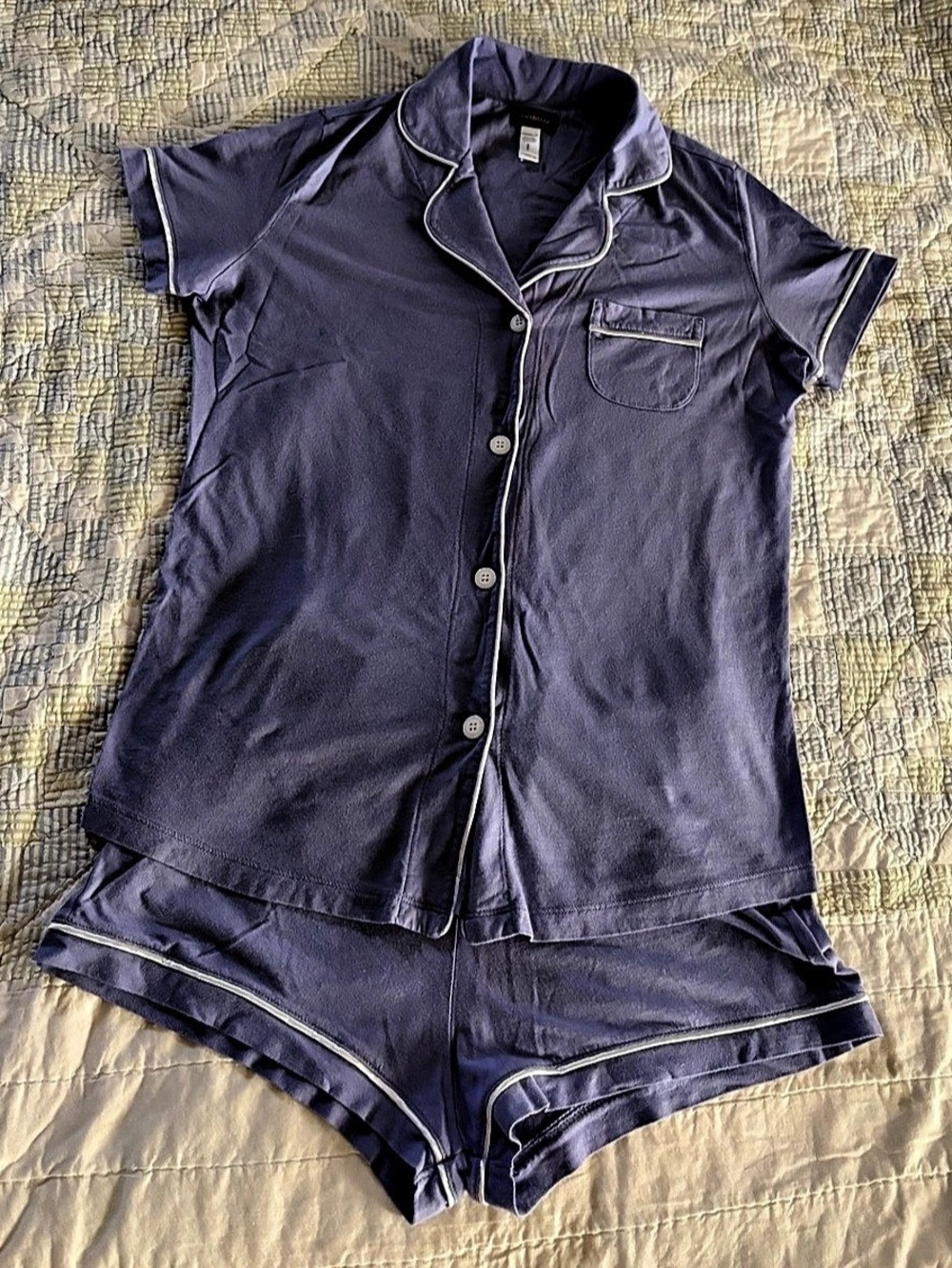 Cosabella Bella Short Sleeve Top & Boxer Pajama Set Small - Picture 2 of 4